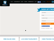 Tablet Screenshot of chesscube.com